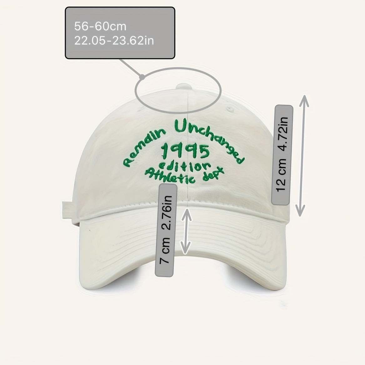 Unisex Sunshade Breathable Baseball Cap Green Letter Embroidery