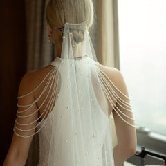 Bride Faux Pearl Veil Wedding Tiara Vintage Accessories