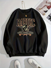 Letter & Graphic Print Pullover Sweatshirt for Women