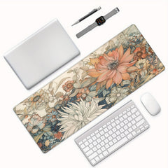 Large Flower Mouse Pad 80x30x0.48cm Non-slip Desk Pad