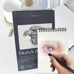 1pc Top Spiral Bound Sketch Pad 50 Sheets 120gsm Acid-Free Art Sketchbook