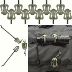 10pcs Elastic Rope Hanging Buckle for Camping Travel Backpack