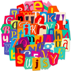 50pcs Alphabet Stickers Puzzle Educational DIY Cartoon English Letters Stickers