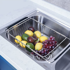 Kitchen Sink Drain Basket Telescopic Tableware Drain Rack