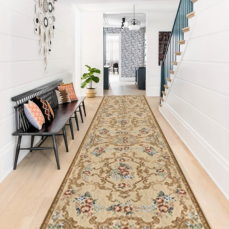 Vintage Kitchen Rug European Pattern Soft Non-slip Carpet Washable Doormat 59"
