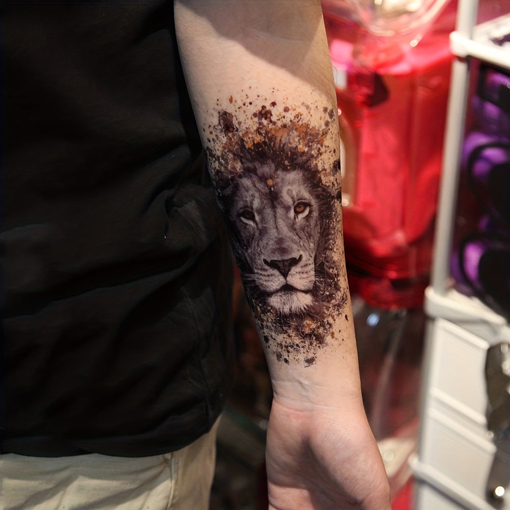 Lion Pattern Waterproof Temporary Tattoo Sticker