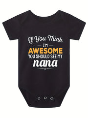 Baby Awesome Nana Short Sleeve Onesie for Summer