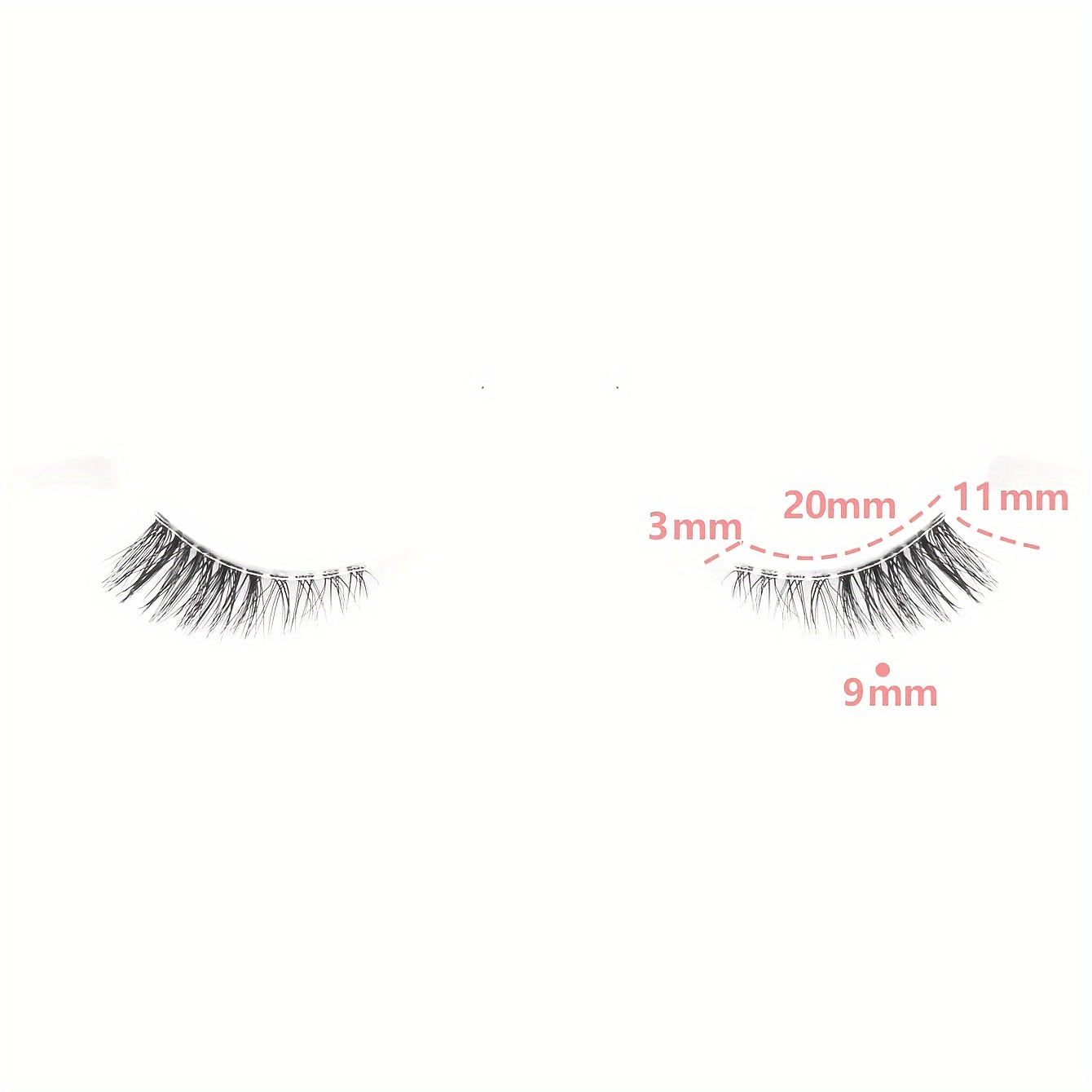 7 Pairs Mixed Length False Eyelashes D Curl Wispy Faux Mink Lashes