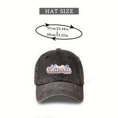 CALIFORNIA Beach Printed Baseball Cap Cotton Washed Distressed Dad Hat