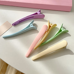 6pcs Duck Bill Clip Macaroon Makeup Clip Hair Clip For Thick And Thin Hair