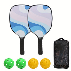 Wood Pickleball Paddles & Balls Set Outdoor Sports Training Racket