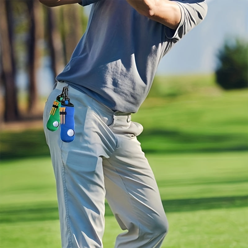 Ball Waist Bag Holds 3 Balls & 3 Tees Fanny Pack with Carrying Hook