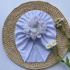 Baby Girls Flowers Decor Cap Soft Hair Wrap Head Accessory
