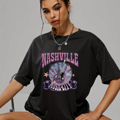 Music City Guitar Tee - Women's Crew Neck T-shirt