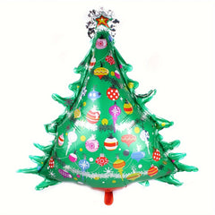 2pcs Christmas Aluminum Foil Balloons - Snowman Santa Claus Xmas Party Decor