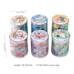 Waterproof PET Tape Travel Time Series for Scrapbooking and DIY Crafts
