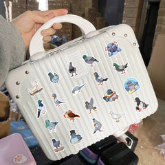 60Pcs Pigeon Cartoon Sticker For Laptop Travel Bottles