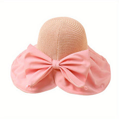 Bowknot Sun Hat UV Protection Bucket Hat Adjustable Summer Beach Hats