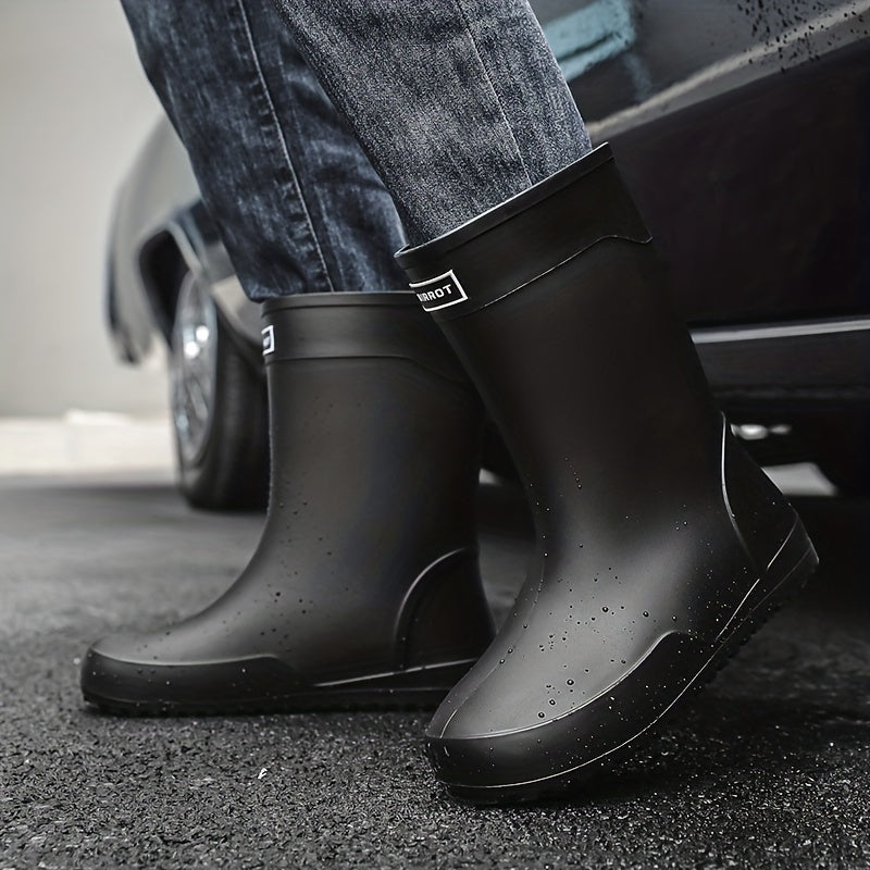 Women's Waterproof Non slip Outdoor Rain Boots Medium Tube