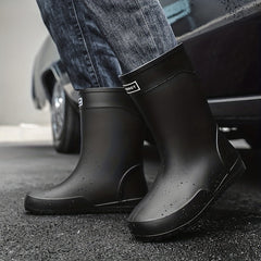 Women's Waterproof Non slip Outdoor Rain Boots Medium Tube