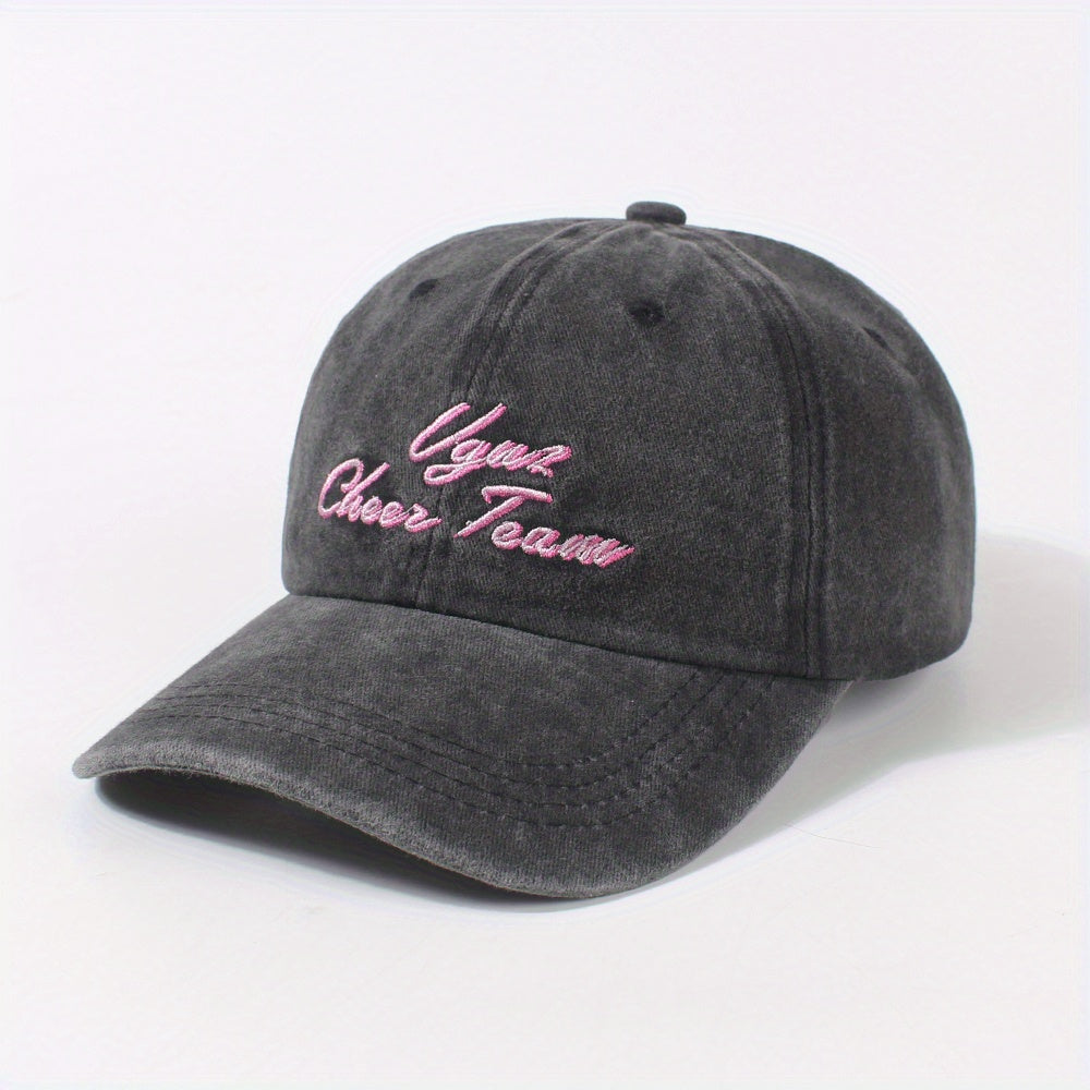 Letter Embroidery Baseball Cap Distressed Casual Dad Hats Lightweight Sun Hats