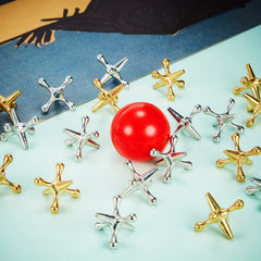 Metal Puzzle Jack Table Game - Fun Traditional Toy for Adults