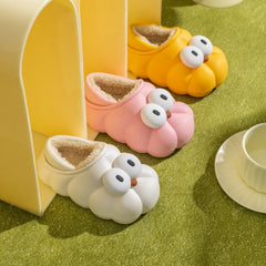 JIAGEYA Cartoon Plus Fleece House Shoes For Girls