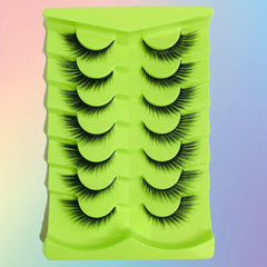 7 Pairs 3D False Eyelashes Cat Eye Lashes Natural Thick Short Long Lengthening