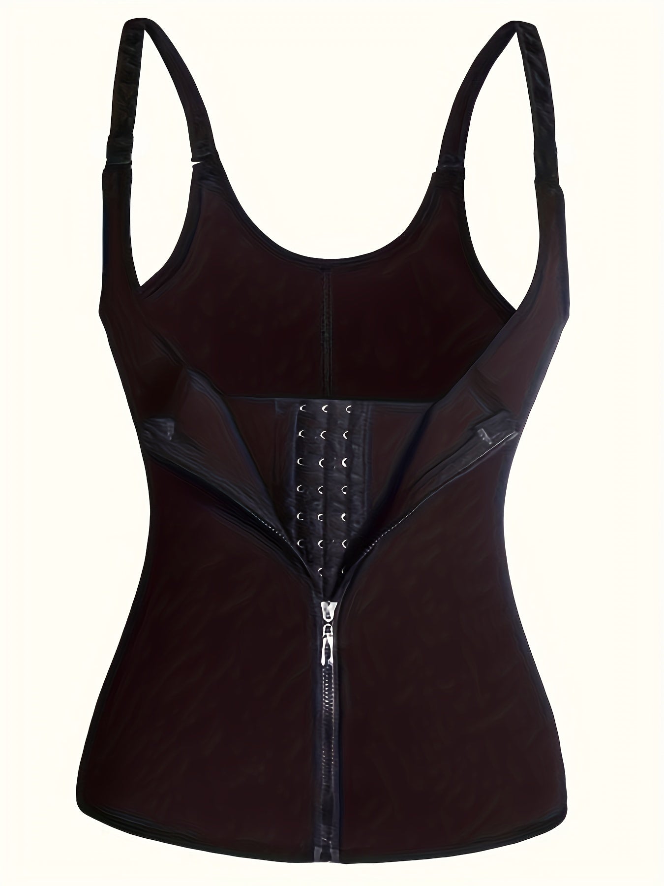 Zipper Bustier Tank Tops Tummy Control Corset
