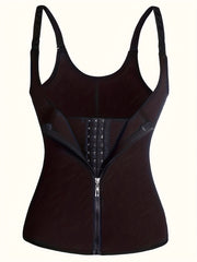 Zipper Bustier Tank Tops Tummy Control Corset