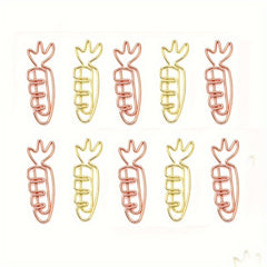 20pcs Carrot Paper Clip Office Stationery Data Clip Metal Paper Clip
