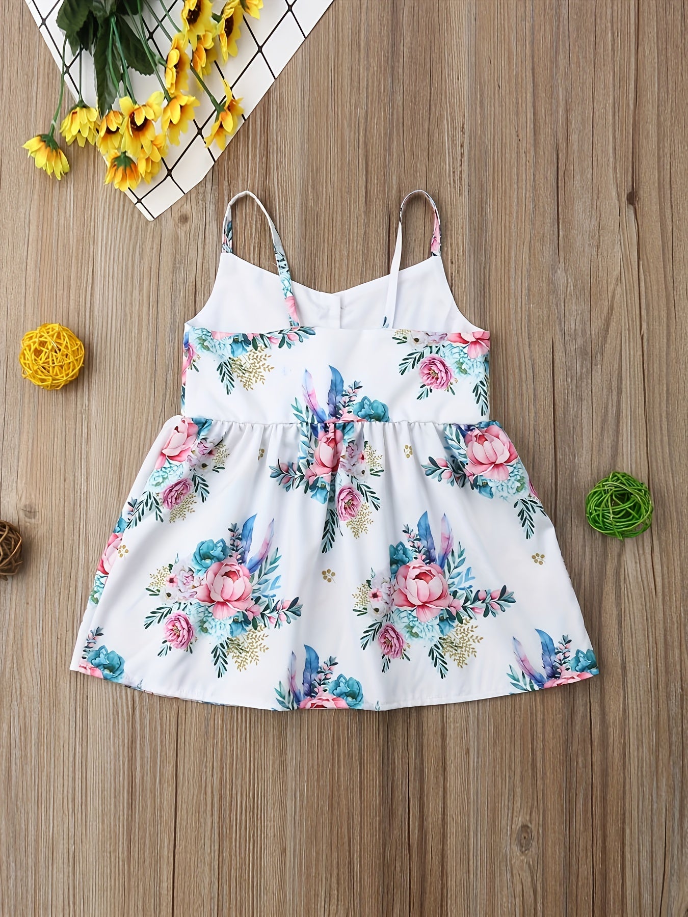 Baby Girls Floral Cami Dress Birthday Party Princess Dresses