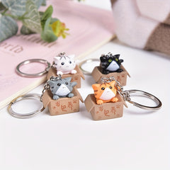 Cute Cartoon Cat Key Ring Chain Pendant for Bag Car Keychain