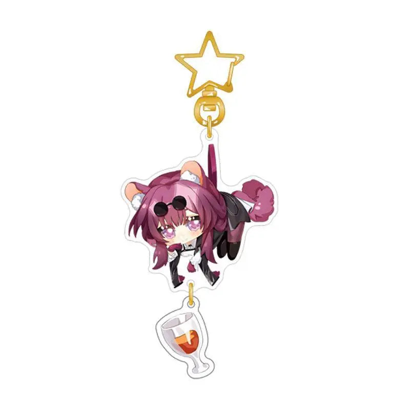 Honkai: Star Rail Himeko Cosplay Acrylic Keychains Bag Accessories