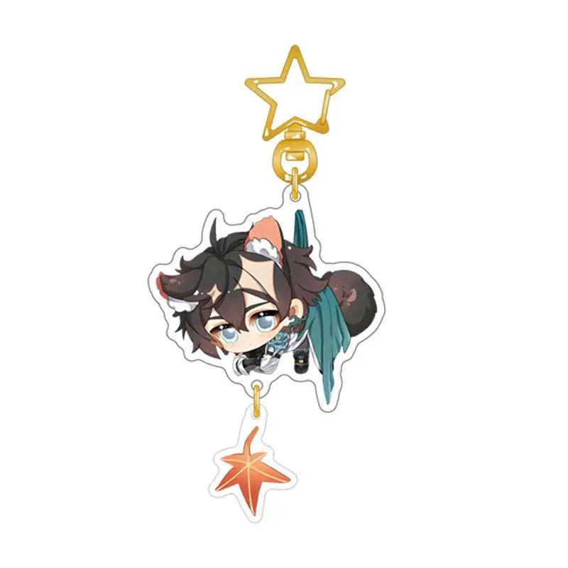 Honkai: Star Rail Himeko Cosplay Acrylic Keychains Bag Accessories