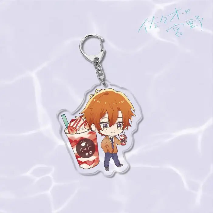 Sasaki and Miyano Anime Figure Acrylic Keychains Fans Gift