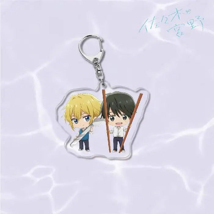 Sasaki and Miyano Anime Figure Acrylic Keychains Fans Gift