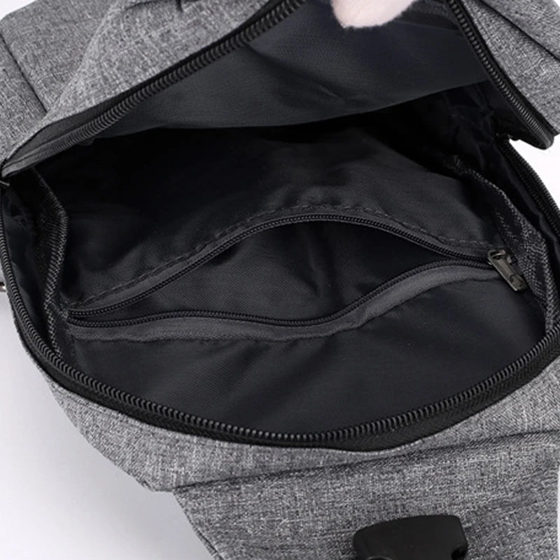 Men's Crossbody Chest Bag Waterproof Messenger Large Capacity Shoulder