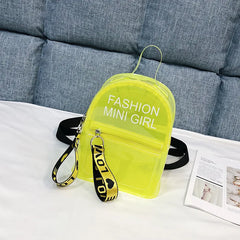 6PCS Mini Girls Backpack Transparent PVC School Travel Bag Mochila Feminina