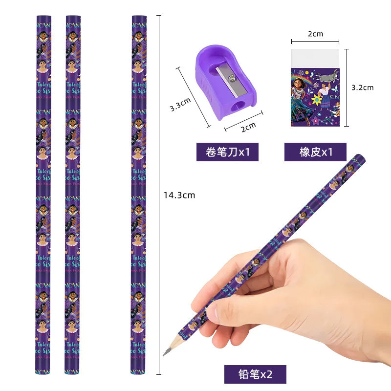 Encanto Stationery Box Set Mirabel Pencil Ruler Eraser Sharpener Case