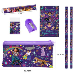 Encanto Stationery Box Set Mirabel Pencil Ruler Eraser Sharpener Case