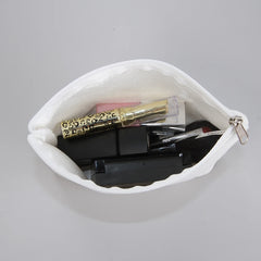 6Pcs DIY Cotton Pure Zipper Case Canvas Travel Cosmetic Bag Washable Pouch