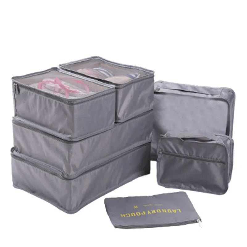 6SETS Packing Cube Travel Bag Set Large Capacity Clothing Sorting Organizer
