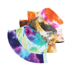 Tie Dye Reversible Bucket Hat Candy Graffiti Sunscreen Basin Hat