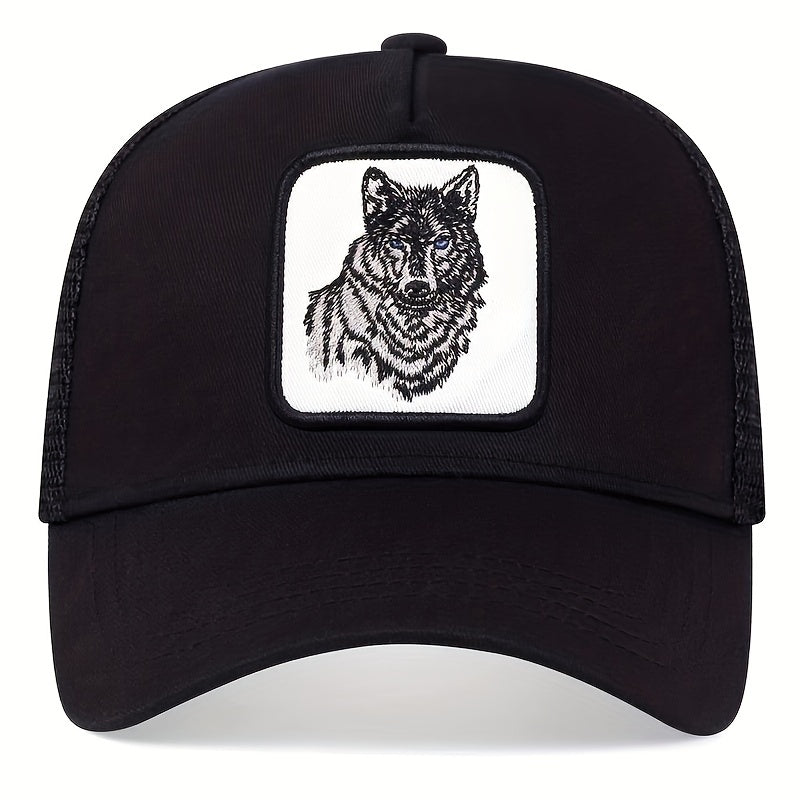 Men's Wolf Pattern Baseball Cap Adjustable Hat Spring Autumn Summer