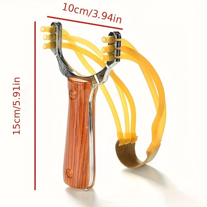 Wood Grain Slingshot Toy for Outdoor Sports Practice and Fun Play