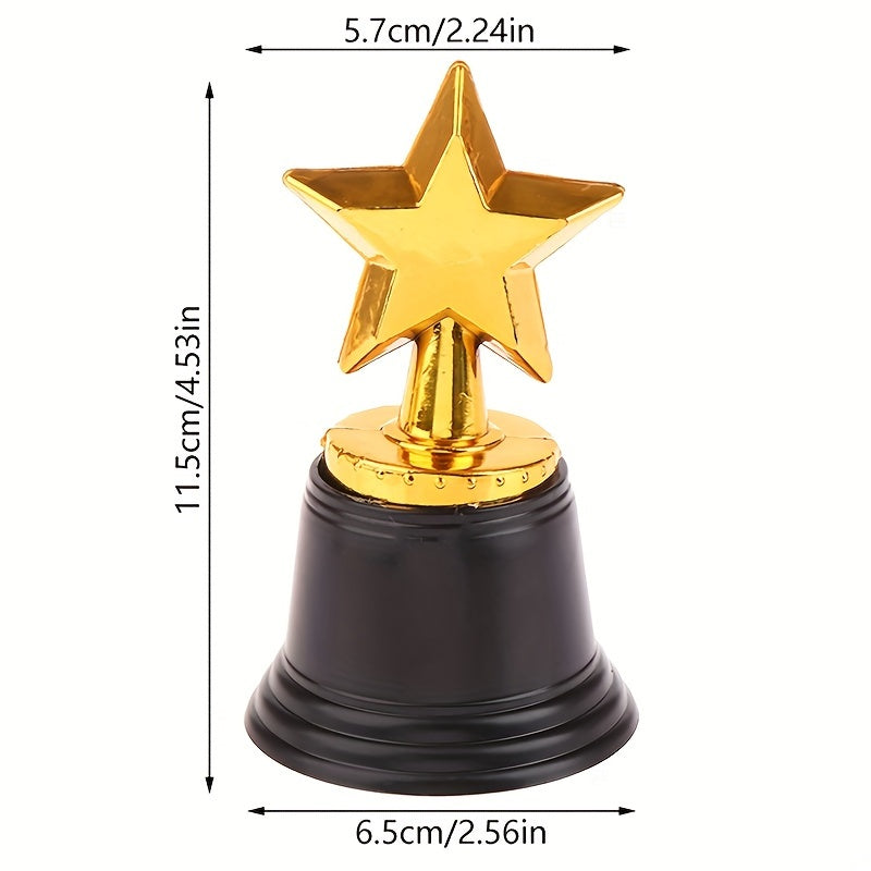 1Pc Mini Star Plastic Award Trophy Winner Trophies Reward Prize