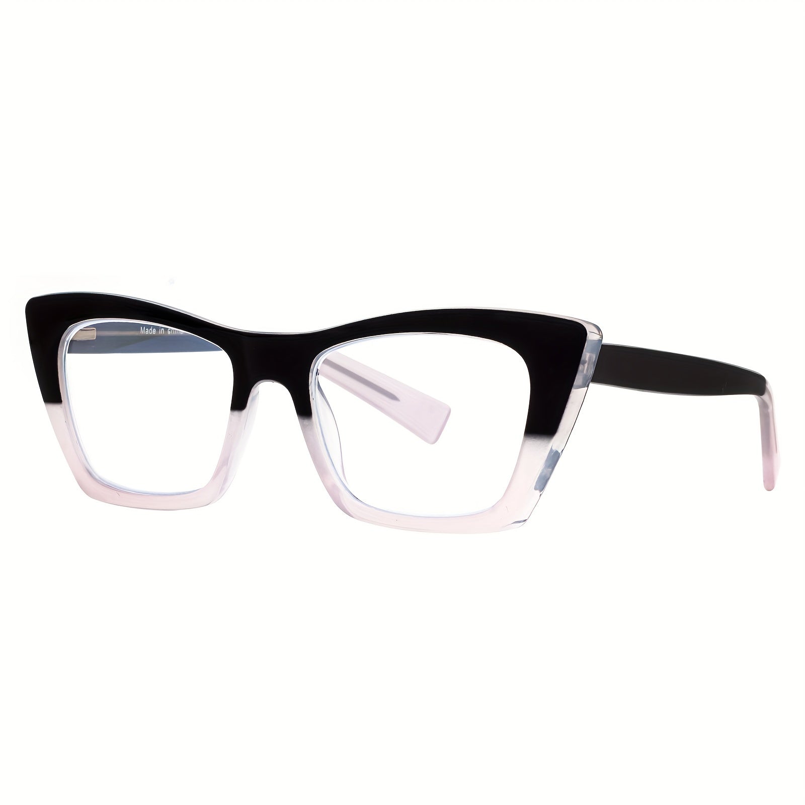 Men's Cat Eye Anti Light Glasses Durable Metal Spring Hinged Glasses