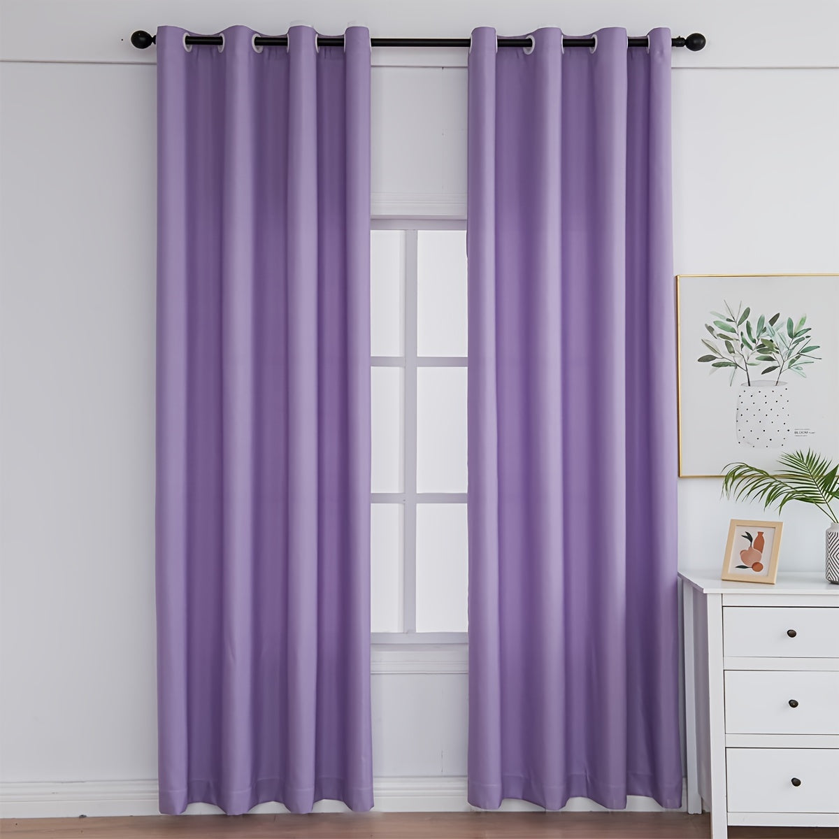 1pc Solid Blackout Curtain Suitable For Home Decor