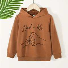 DAD ME Print Kid's Hoodie Long Sleeve Top Hooded Pullover
